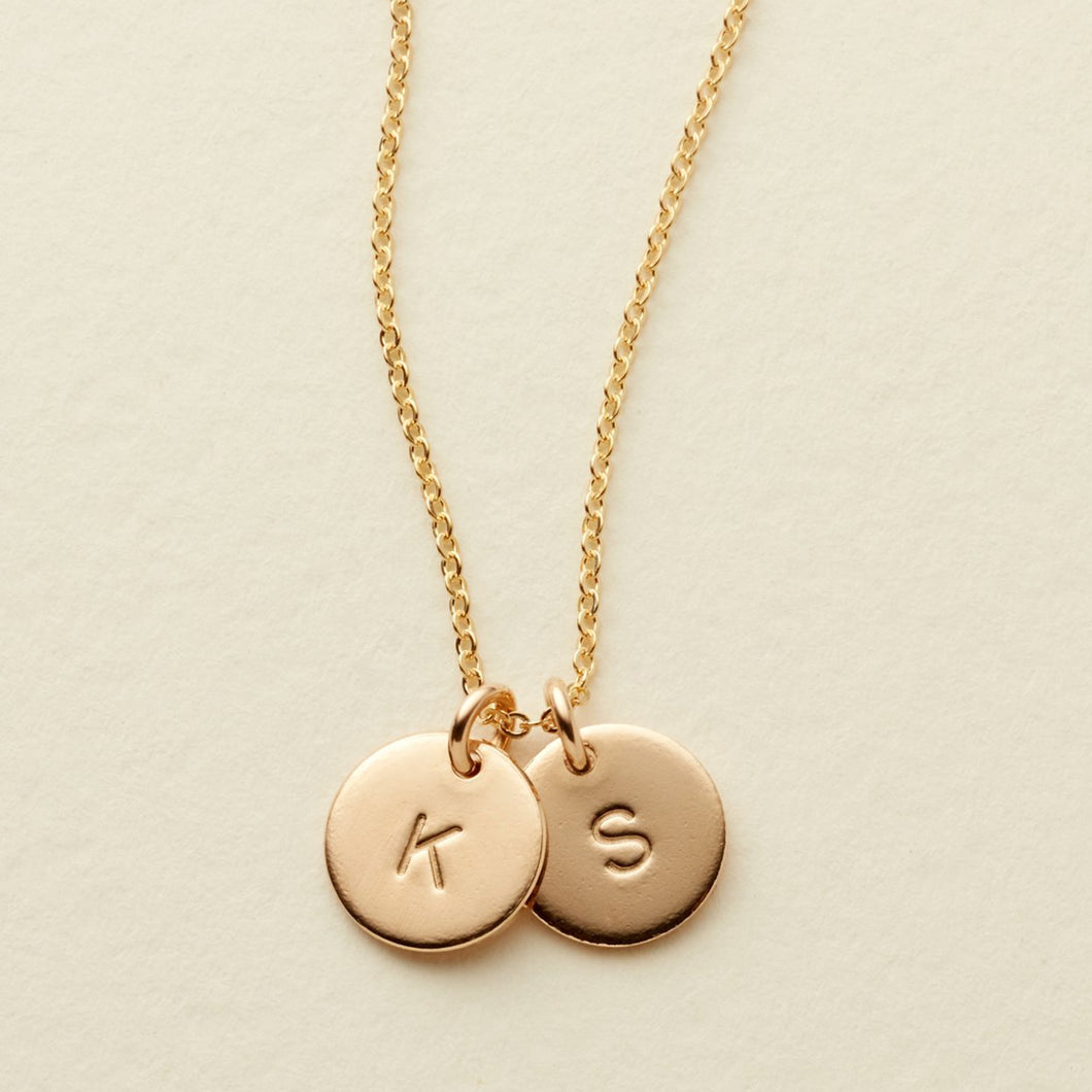 Double Disc Necklace - 3/8