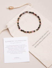 Load image into Gallery viewer, Rainbow Tourmaline Mini Energy Gemstone Bracelet
