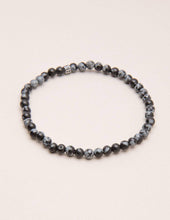 Load image into Gallery viewer, Mini Gemstone Snowflake Obsidian Bracelet
